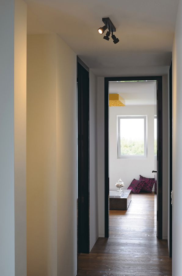 Deckenleuchte SLV PURI, 3×GU10 50W mit Decoring IP20 schwarz