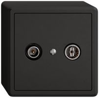 AP-Antennendose TV-R EDIZIO.liv SNAPFIX® Durchgangsdose 11dB sz