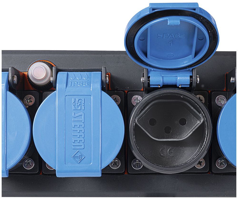 Steckdosenleiste Steffen PROFESSIONAL 6×T13 5m schwarz