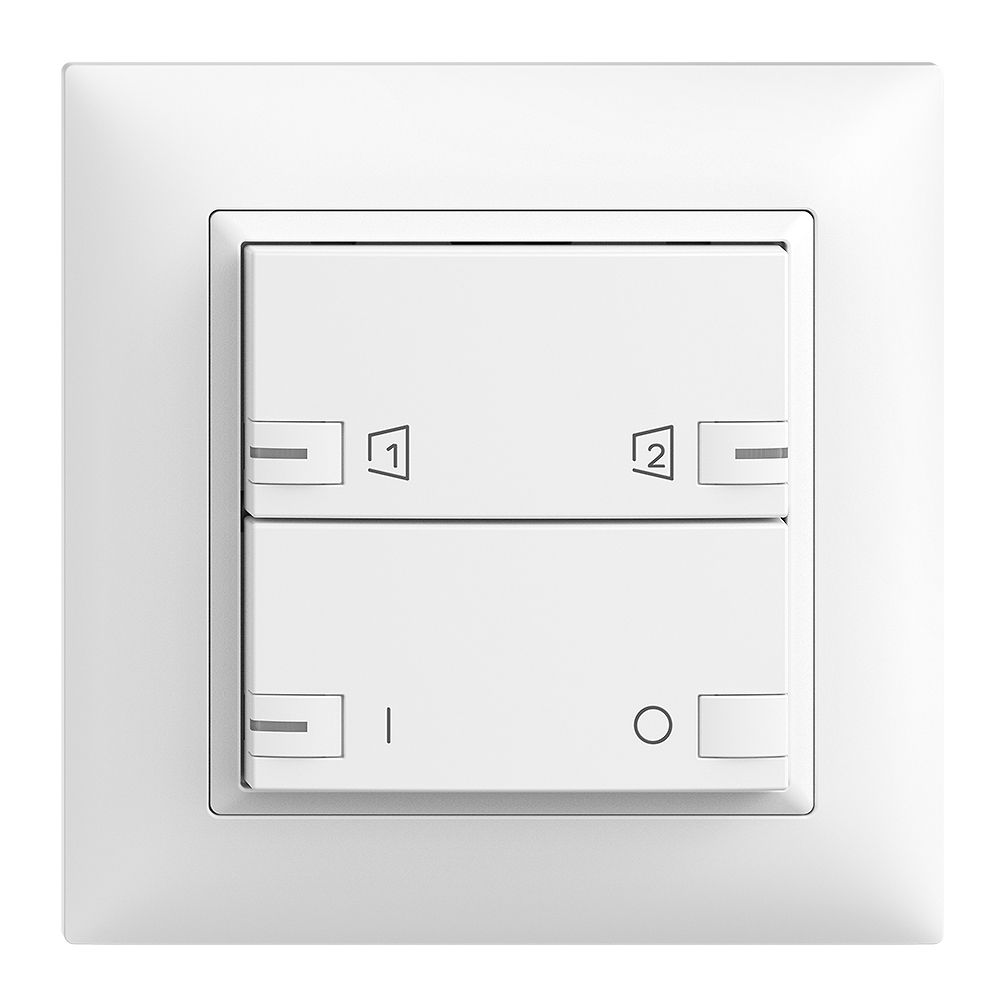 Kit frontal ENC EDIZIOdue zepAIR ON/OFF 1C S1/S2 avec LED blanc