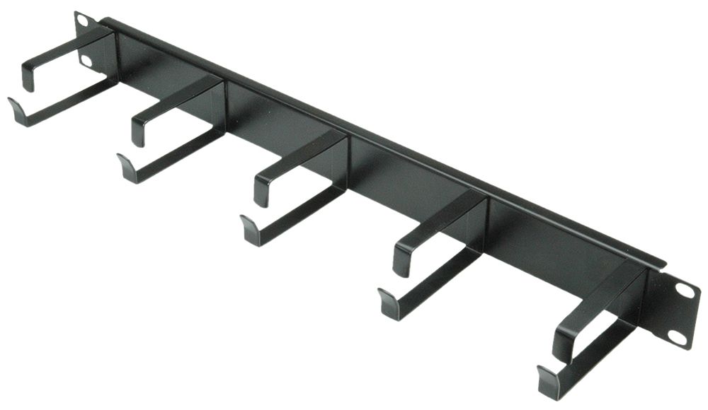 Rangierpanel 19" VALUE, 5× Kabelring Typ G 44×87mm 1HE St schwarz