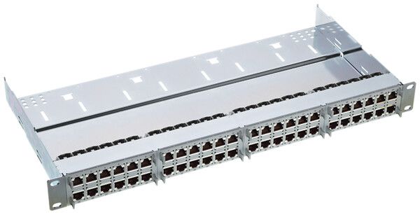 Rangierfeld 19" HD 1HE Kat.6A mit 48×RJ45s 43.2×482.6×225mm grau