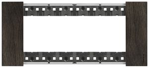 Telaio di copertura Living Now 6 moduli 192.5×86mm walnut