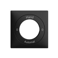 Frontset 0-Hand-0-Automat EDIZIOdue schwarz 60×60mm für Schlüsselschalter