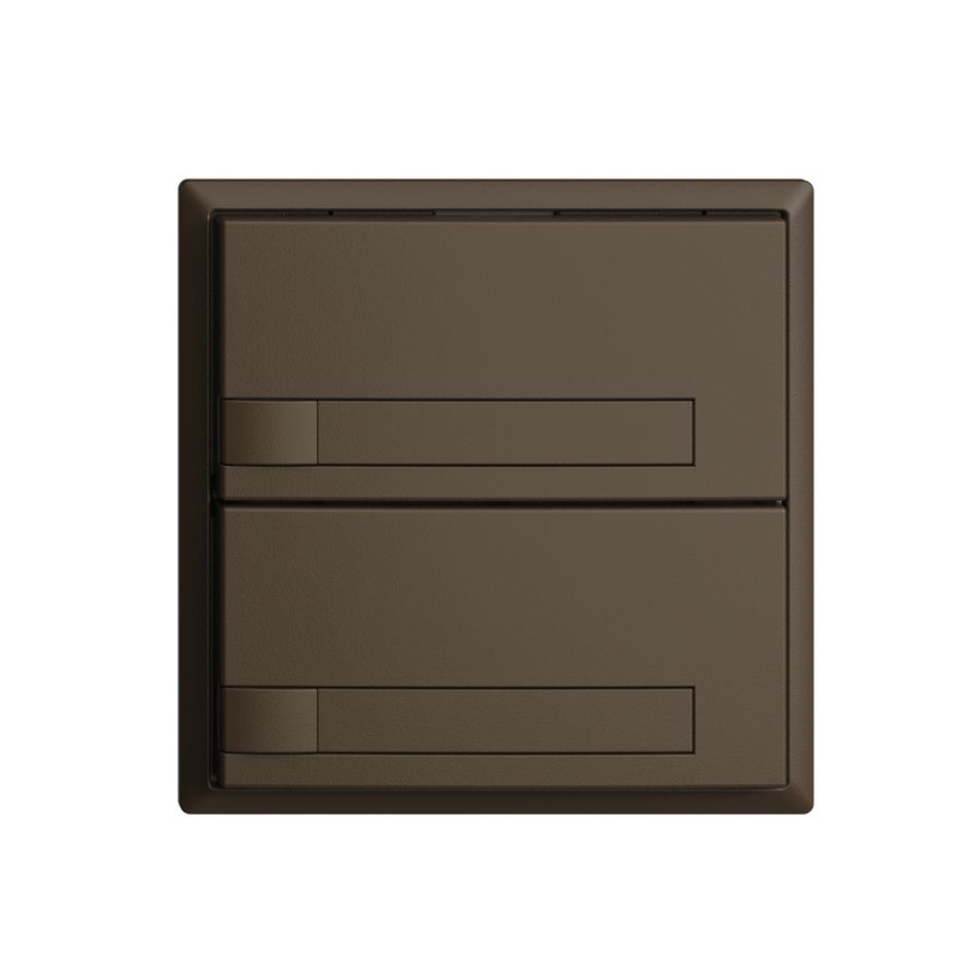 UP-Universaltaster 2×1T EDIZIOdue coffee, mit Papier, ohne LED