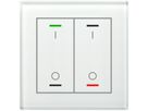 Poussoir KNX RGBW ENC MDT BE-GTL2TW.B1 2t/4a temp.verre blanc "I/O"