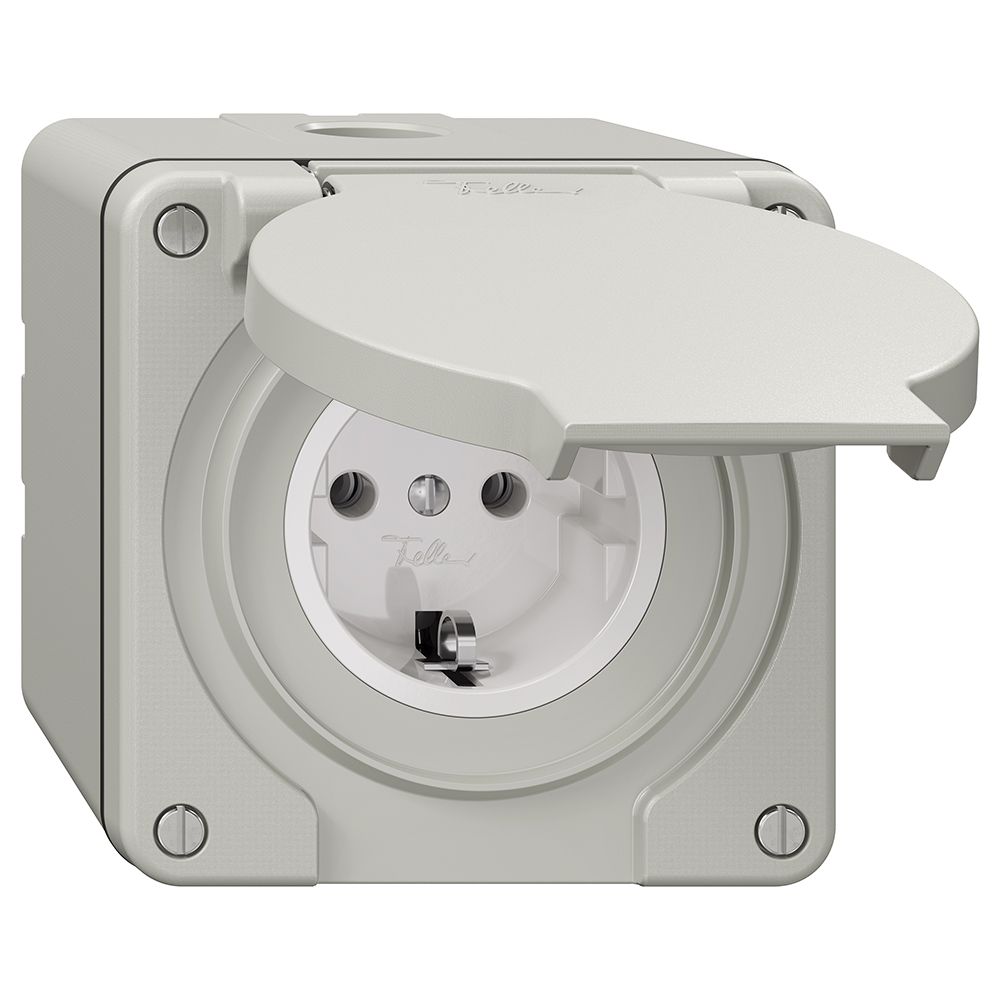 NAP-Steckdose NEVO, Schuko, lichtgrau