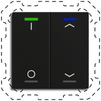 EB-Taster KNX RGBW MDT TAL-60T2D16.02S Temp 2T/4B schwarz matt " I/O-Jalousie"
