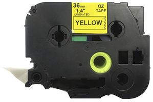 Schriftbandkassette kompatibel zu OZE-661, 36mm×8m, gelb/schwarz