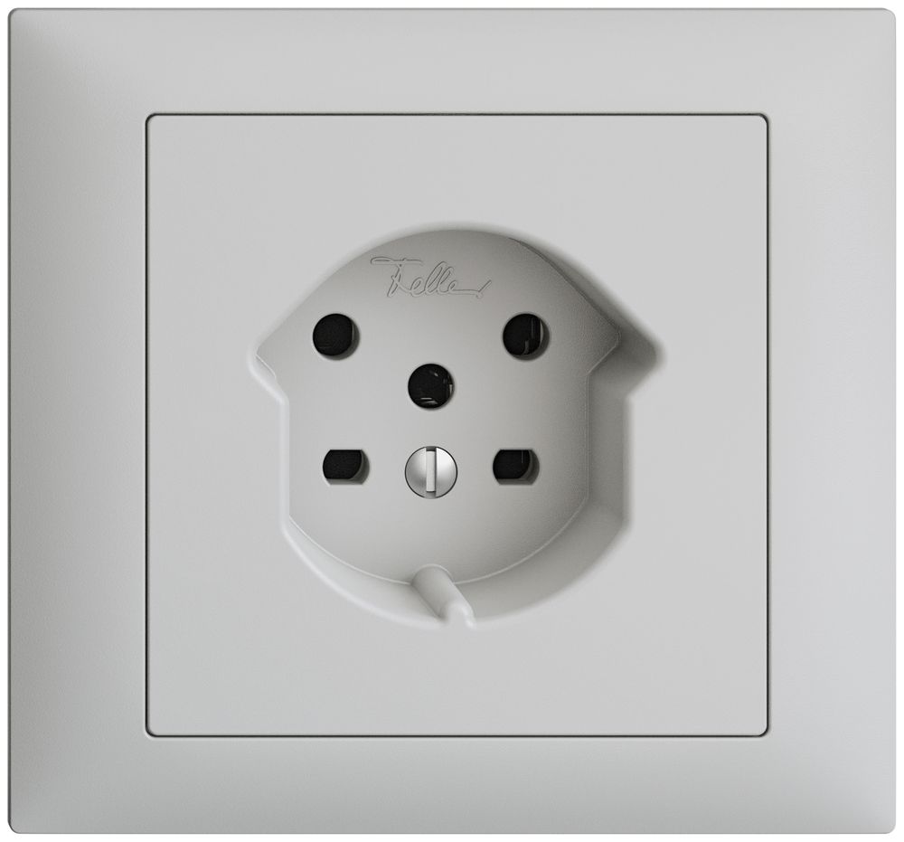 Prise INC EDIZIOdue T15 FKE gris clair