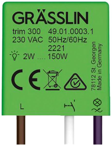 RF-Dimmaktor ELBRO trim 300 1×Ausg universal 230V IP65