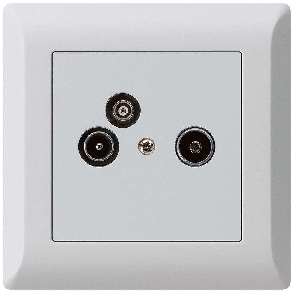 Prise d'antenne ENC R/TV/données kallysto.line 19dB gris clair