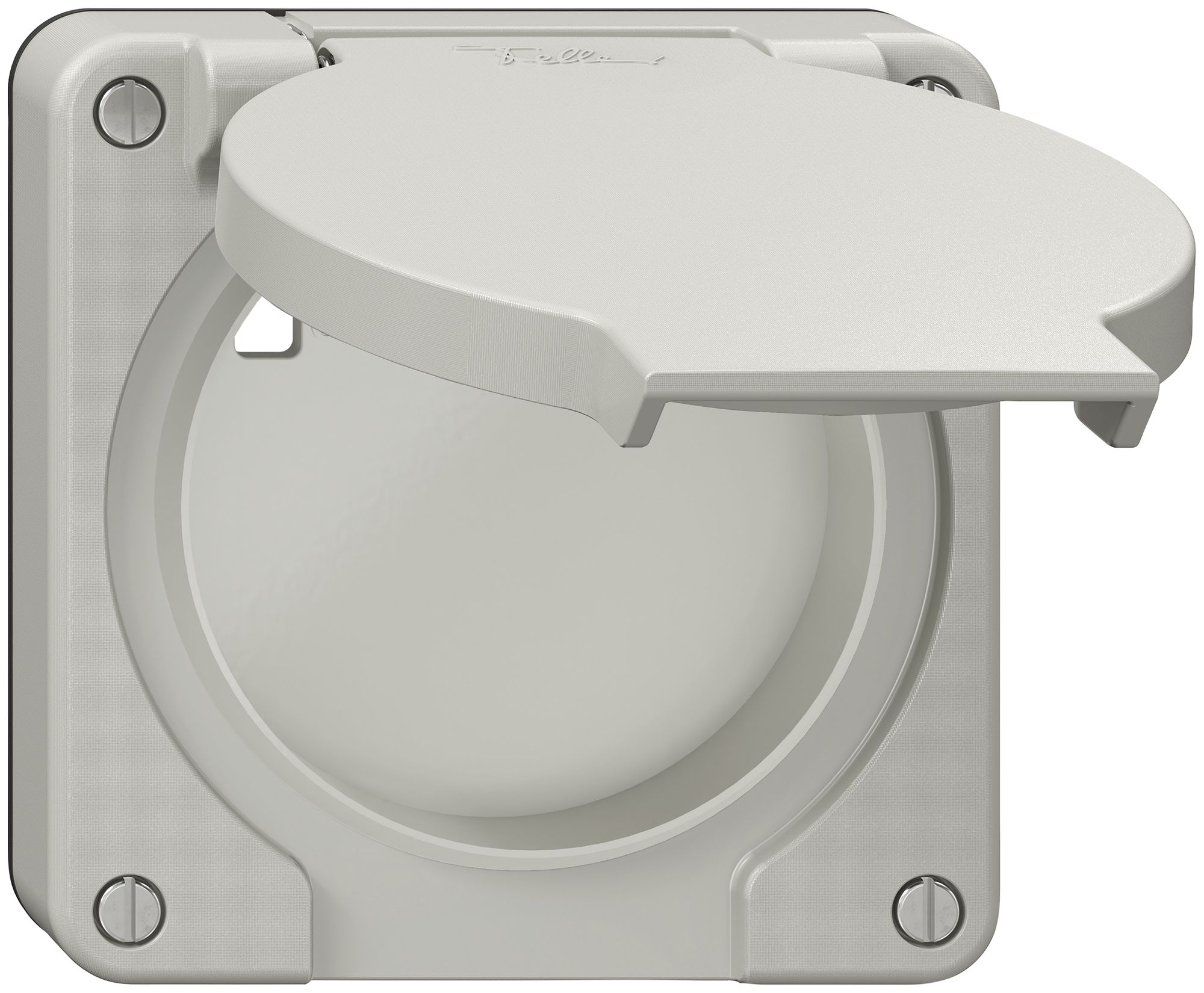 Blinddeckel NEVO, mit schwarzer Dichtung, lichtgrau