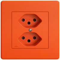 Prise ENC EDIZIO.liv SNAPFIX® 2×T13 1×S avec shutter ora