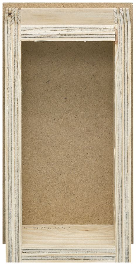 Boîte d'encastrement robusto 2×1 bois brut