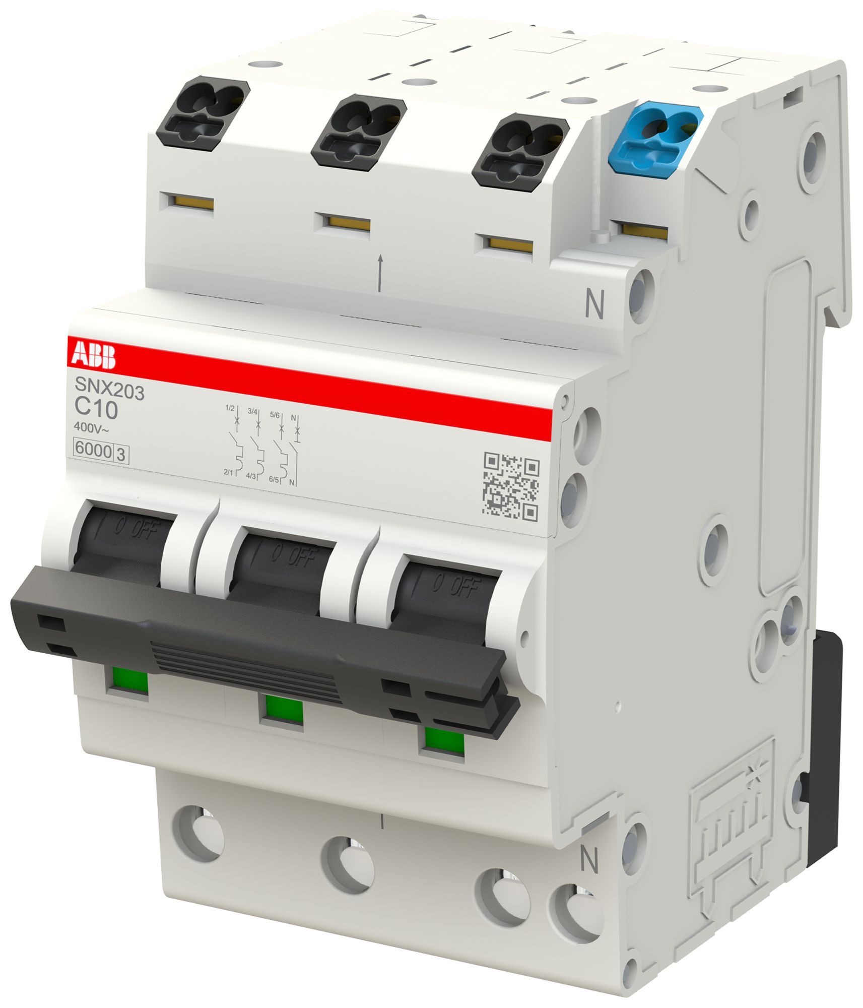 Leitungsschutzschalter ABB FlexLine 3LN 400V C 10A 6kA 3TE