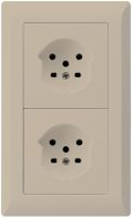 Combi INC 2×1 HA kallysto.line 2×tipo 15 con morsetti a innesto beige
