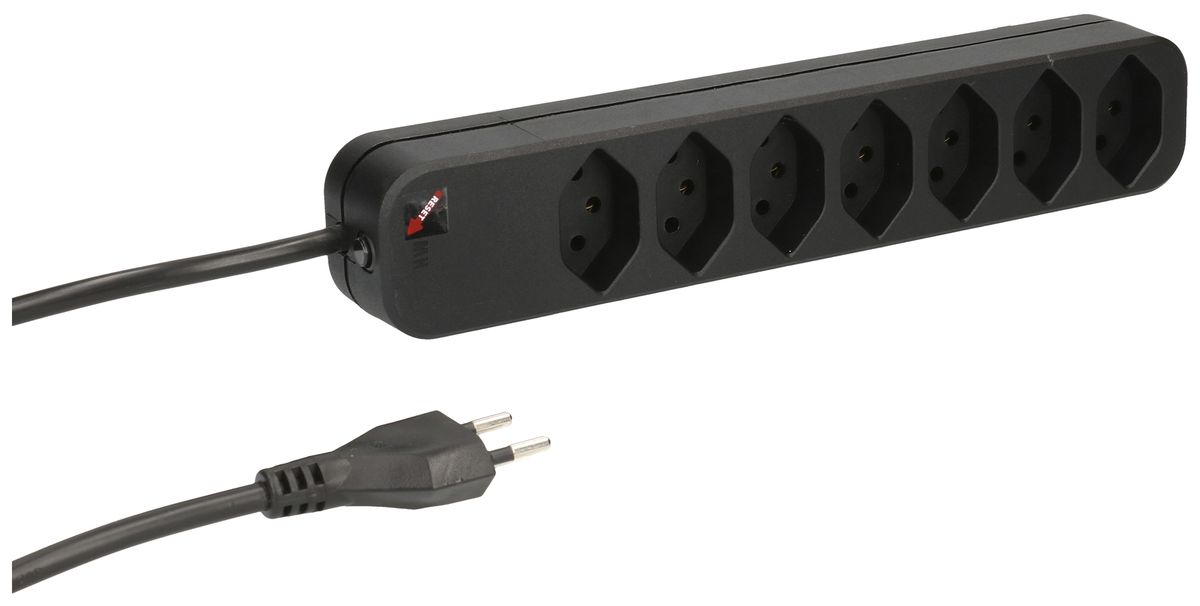 Prise multiple MAX HAURI SWISS LINE 10A 7×T13 5m noir