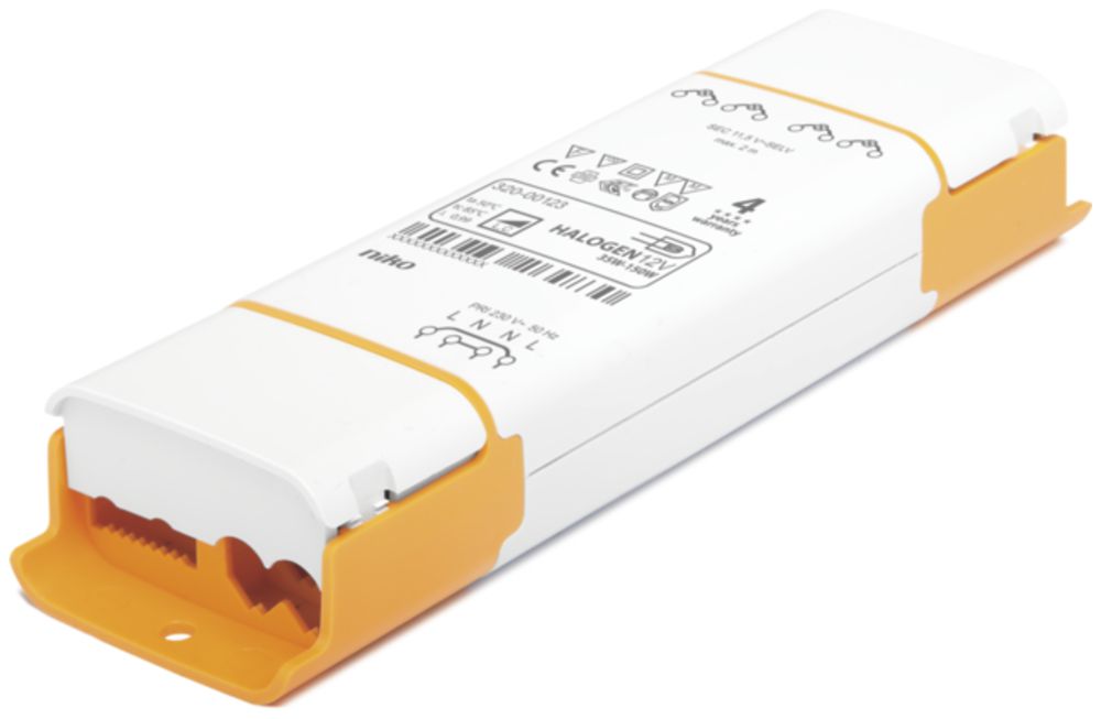 Niedervolt-Transformator Niko, 4×sekundär, 230V/12VAC, 35…150W, 35kHz, IP20