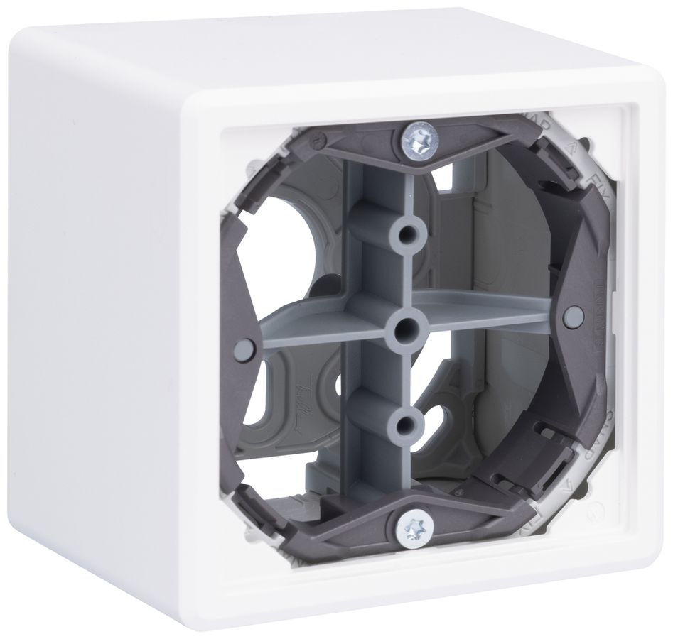 AP-Adapter R&M gerade für 4×CU/FO 60×60mm weiss