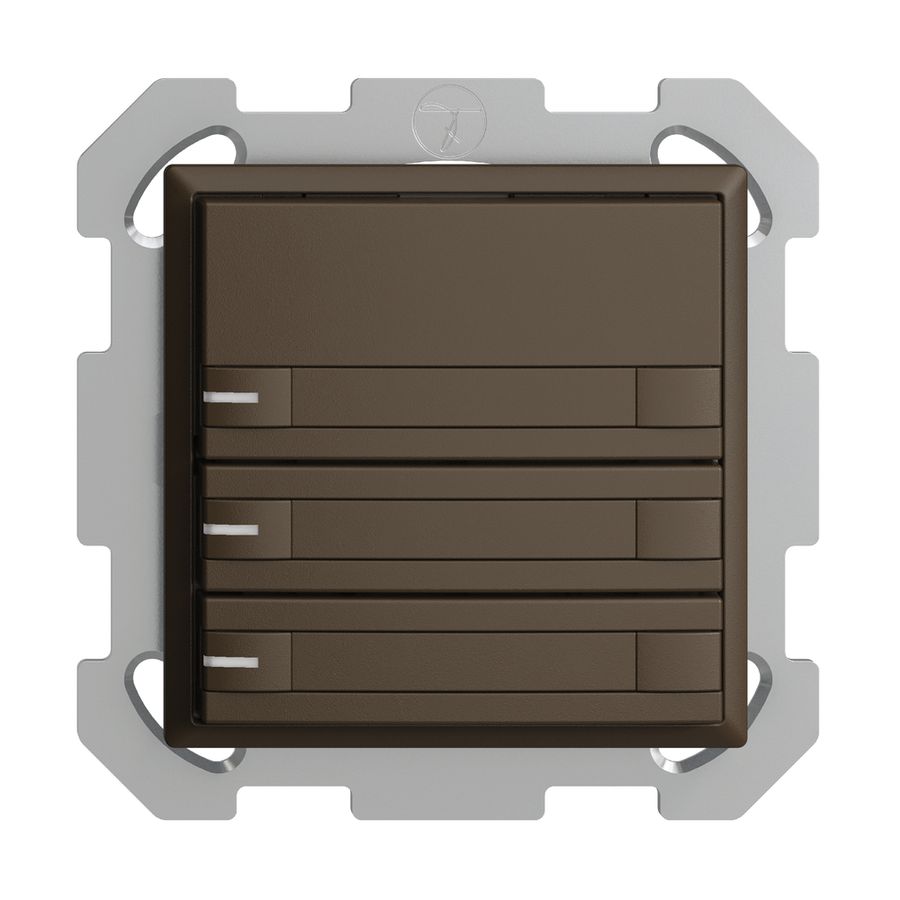 Poussoir KNX RGB ENC EDUE, 250mW, a.LED RGB, papier, 3×poussoir, C.2×T., cof
