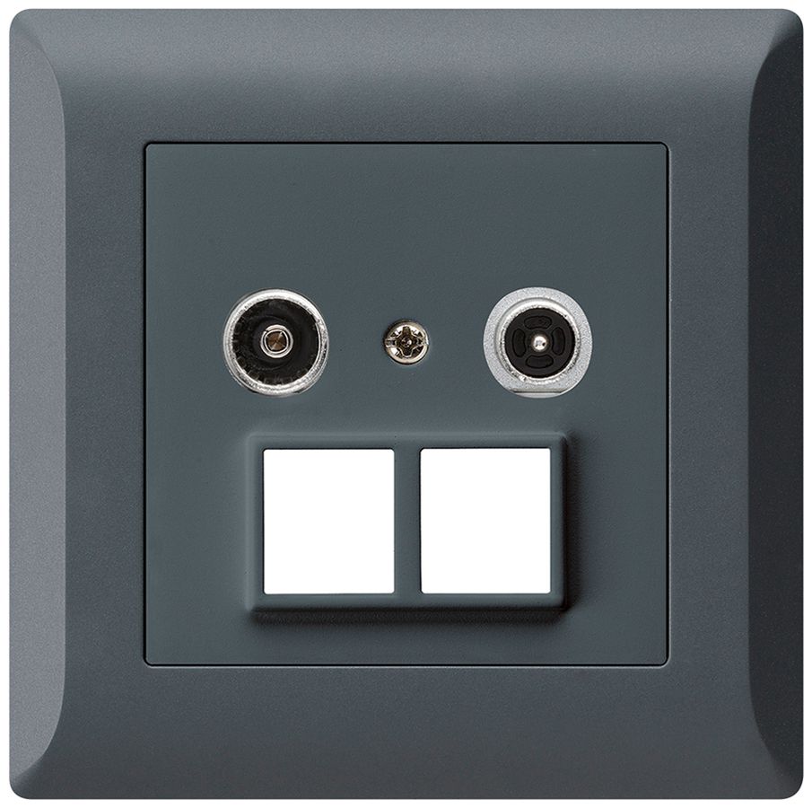 Prise multimédia ENC kallysto.line R/TV 4dB 2GHz anthracite