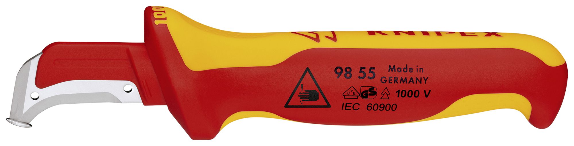 Abmantelungsmesser KNIPEX 98 55 SB VDE mit Gleitschuh 180mm