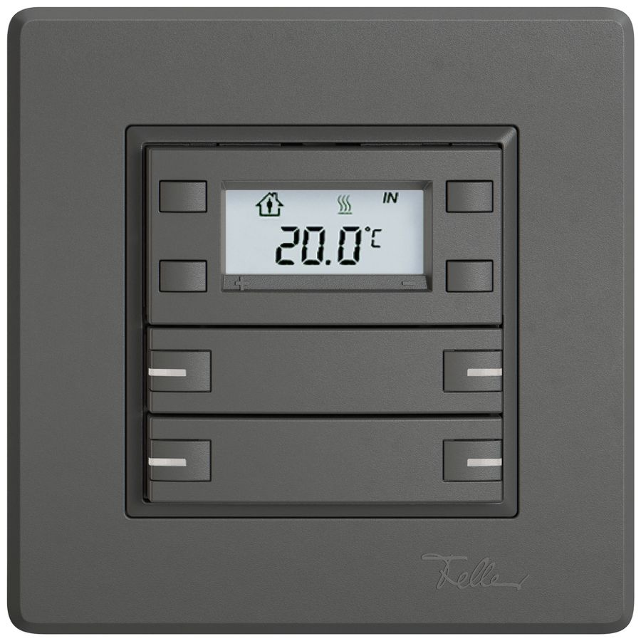 Poussoir RTH ENC EDIZIO.liv SNAPFIX® a.RGB-LED 4×touches comm.1T grf