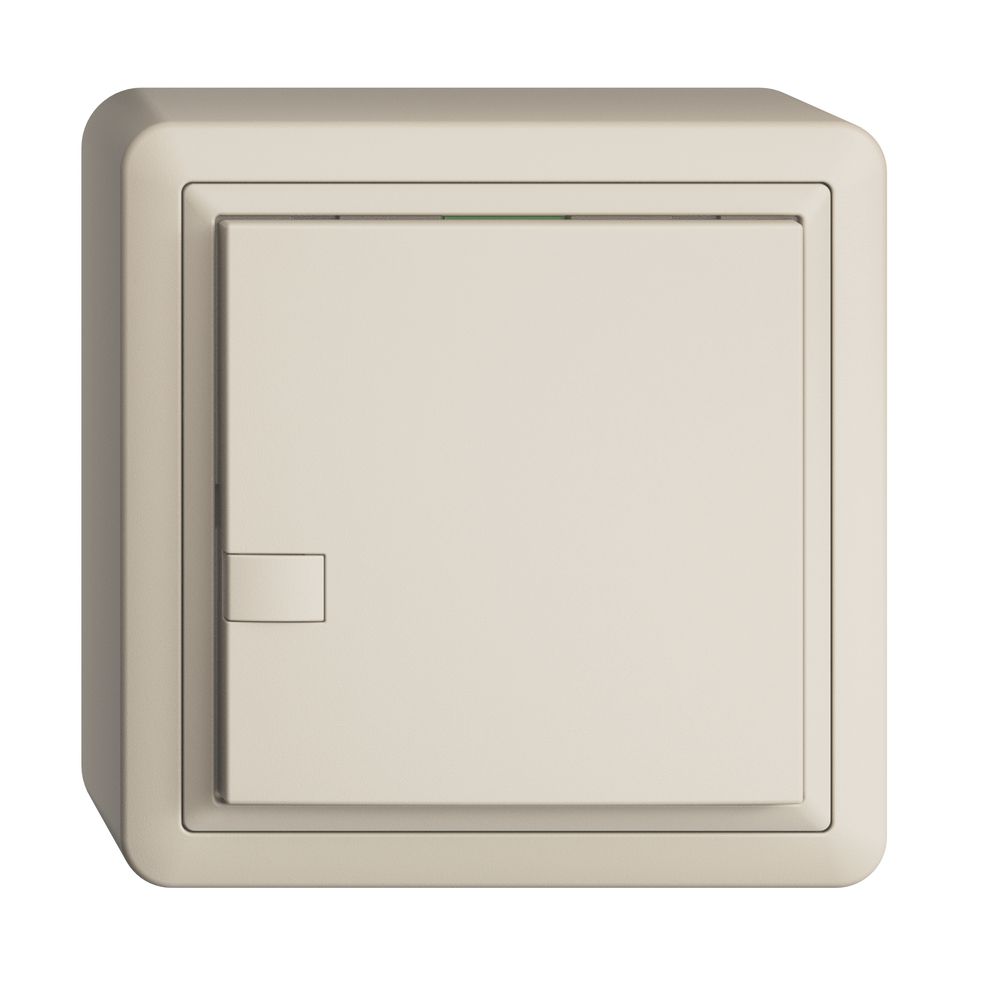 Poussoir KNX RGB AP EDUE, 250mW, s.LED, 1×poussoir, comm.1×touche, crema