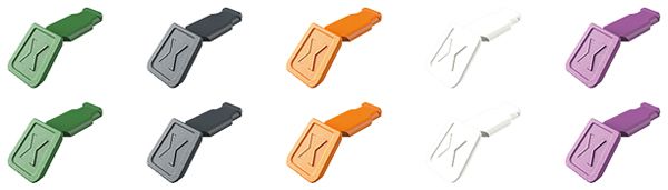 Clips KNIPEX ColorCode 10 pièces en mélange d.coul.2 p.KNIPEXtend e.Comfort 21mm