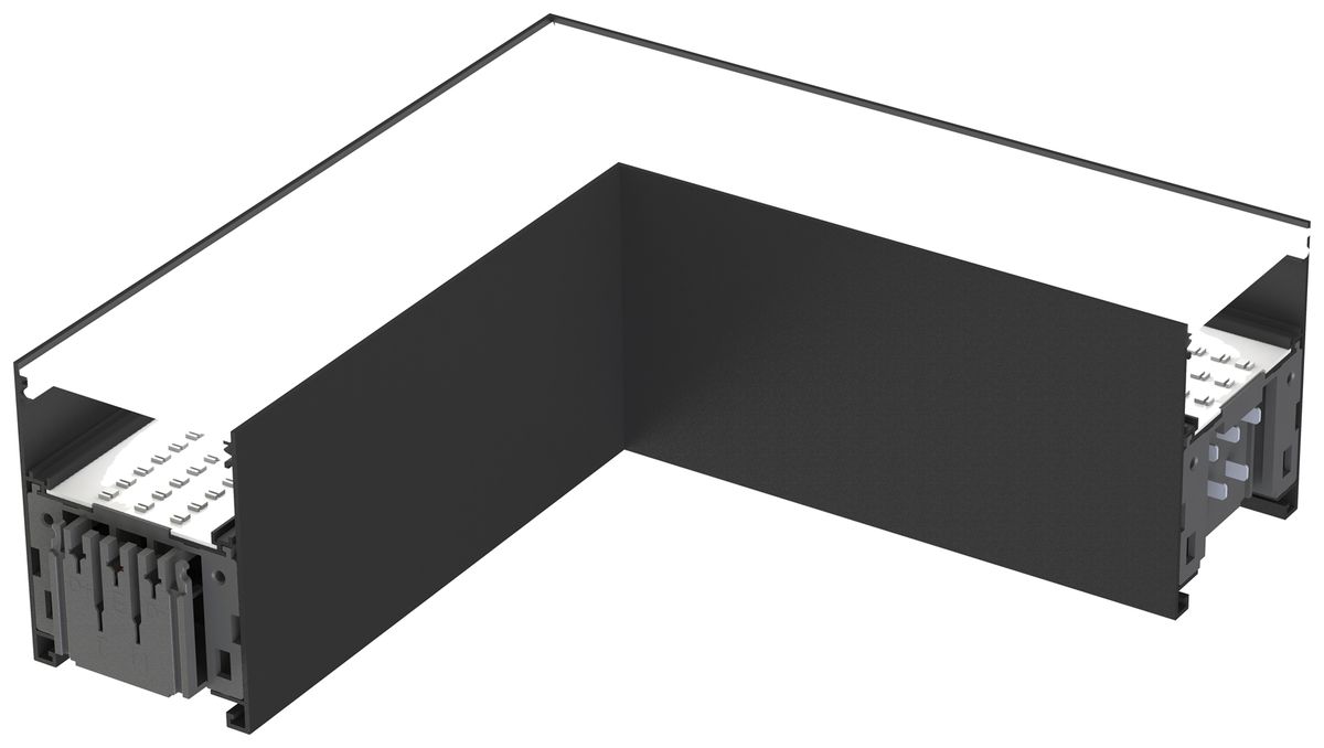 Parte luminosa DOTLUX CONNECT 12W 1400lm 830/840/850 DALI 204mm nero L-sinistra