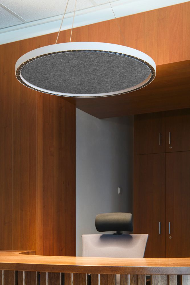 Abdeckplatte SLV ONE Ø755×38mm Filz grau Akustik