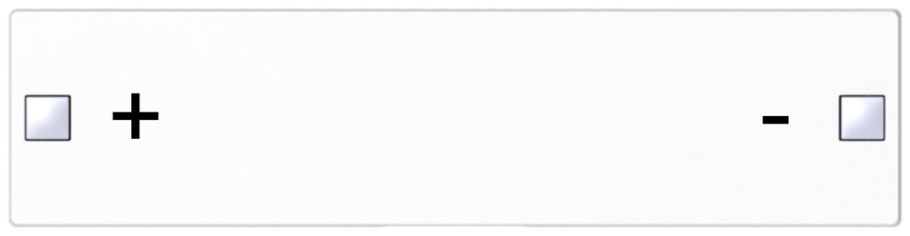 Taste SIDUS 4/8f zu Tastsensor mit Aufdruck +/-, weiss glänzend