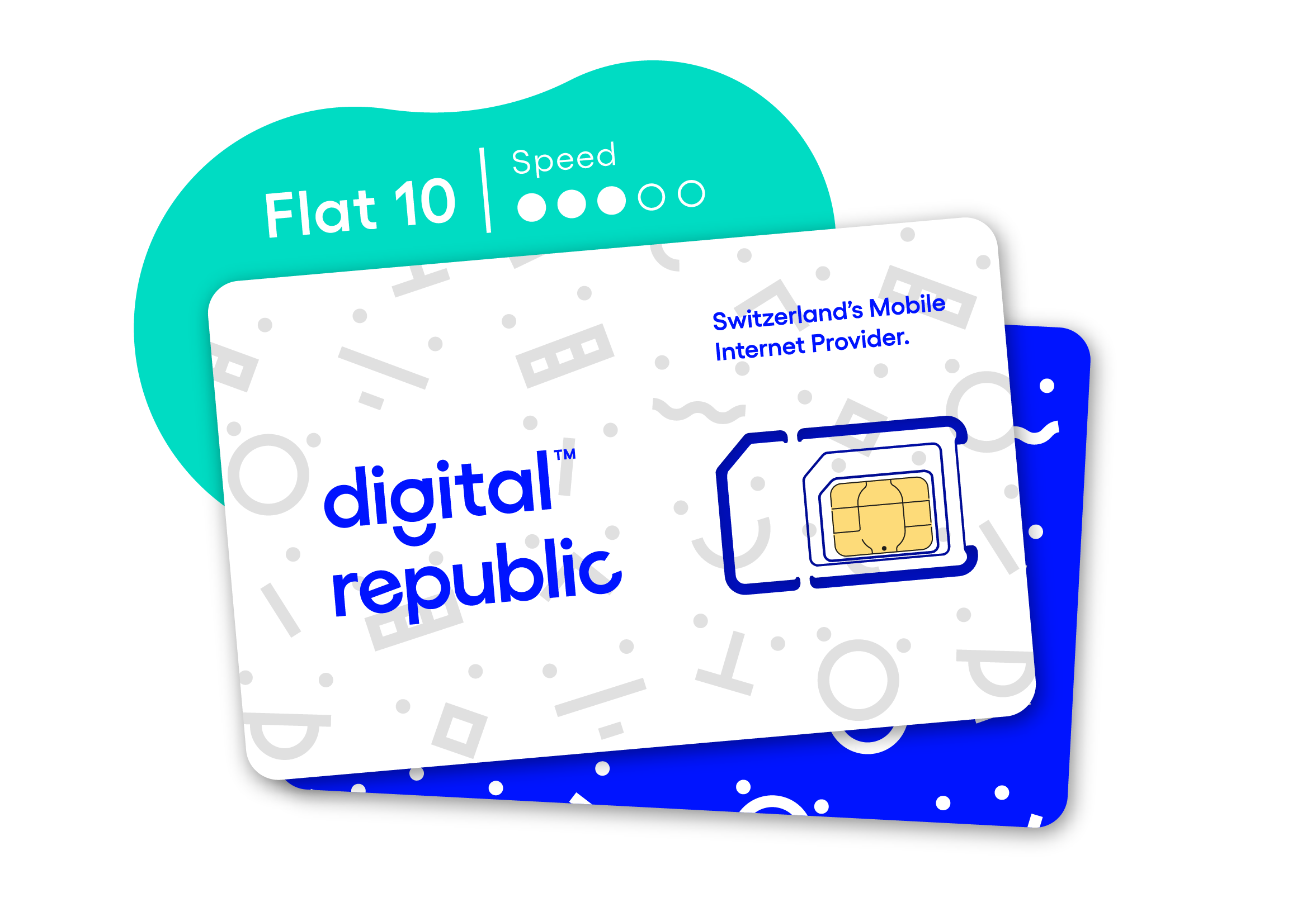 Digital Republic Flatrate 10 SIM | 365 Tage max. 10 Mbits Download, 5 Mbits Upload