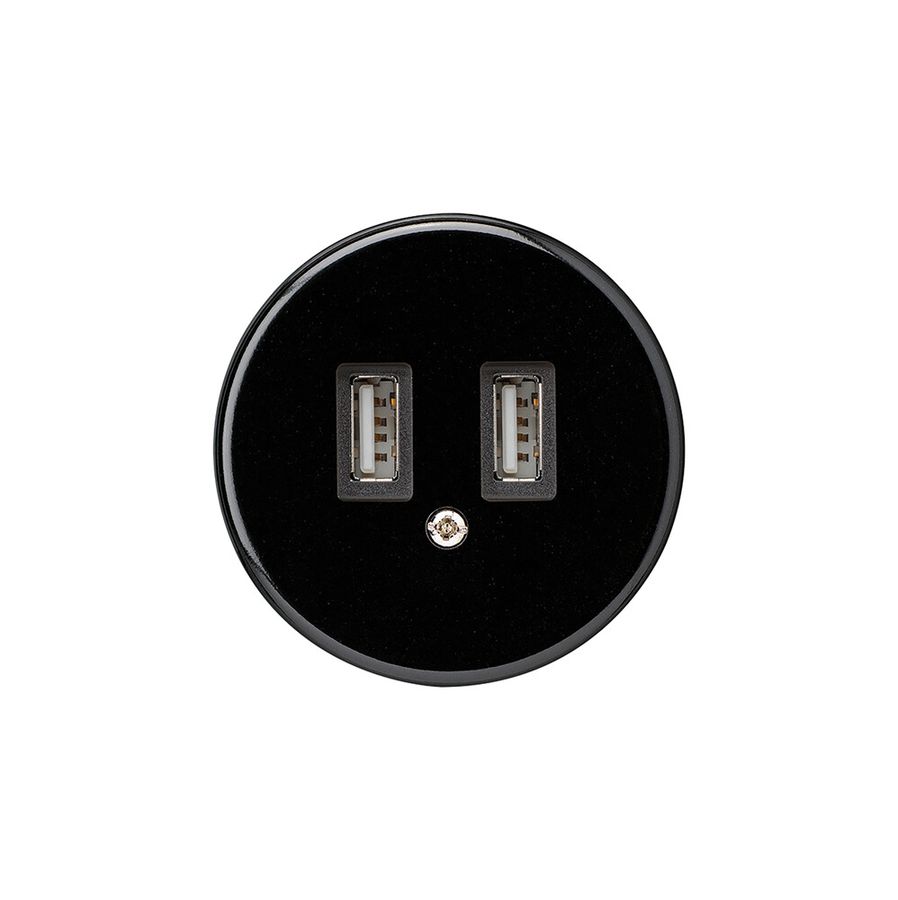 Prise USB basico A 2400mA noir