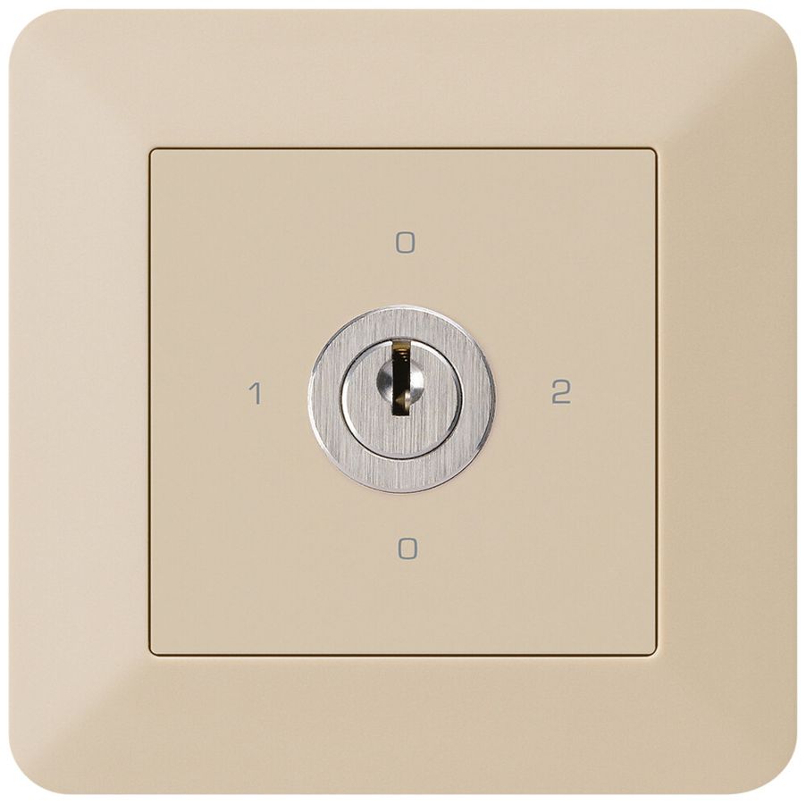 UP-Drehschalter kallysto.trend 2/1L beige mit Schloss Kaba 8