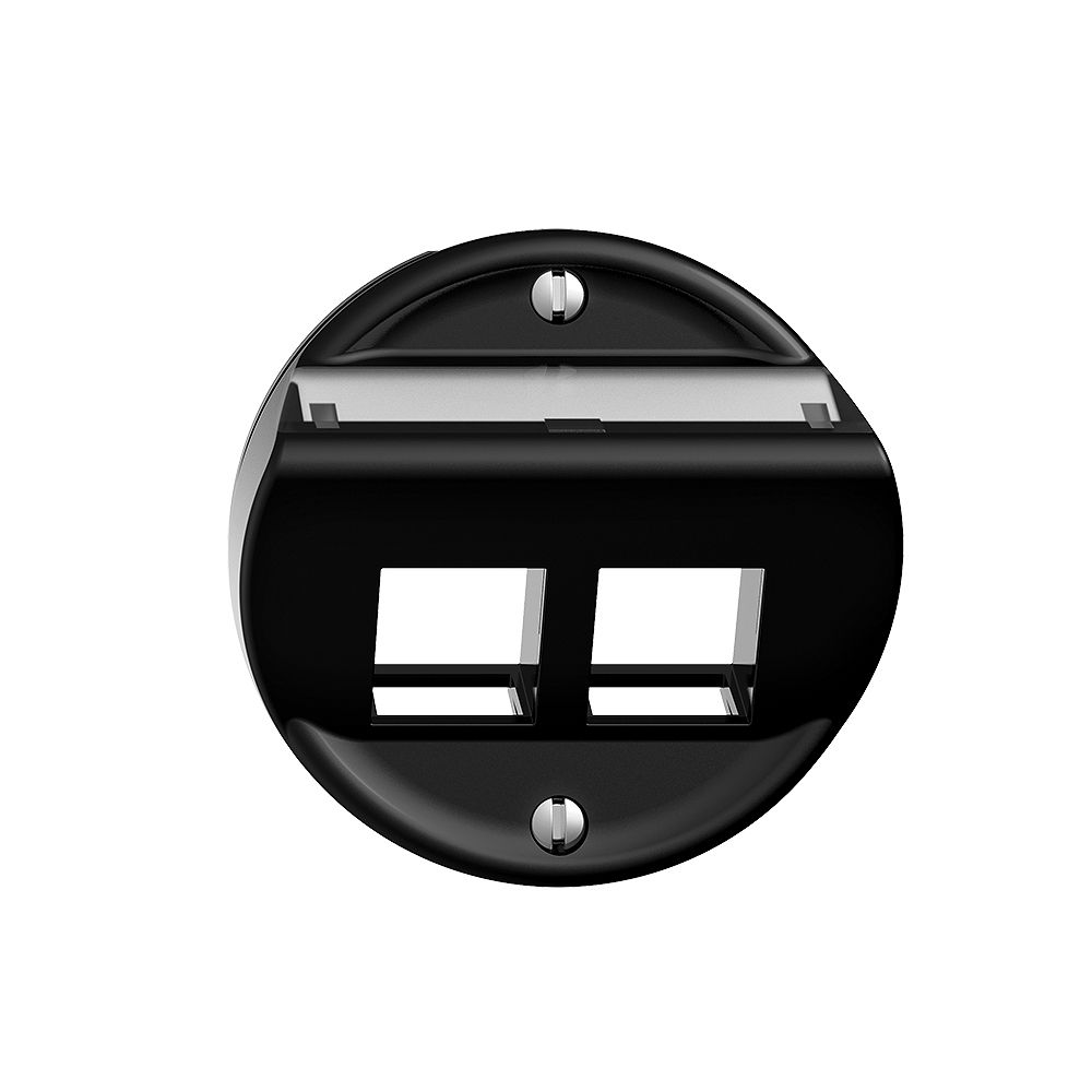 Kit de montage Sdue, avec capot de sortie oblique p.2×Keystone noir