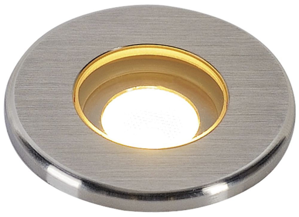 Lampada di terreno LED INS DASAR MINI, 12/24VDC 2W 120lm 3000K tonda IP67 ac-pr