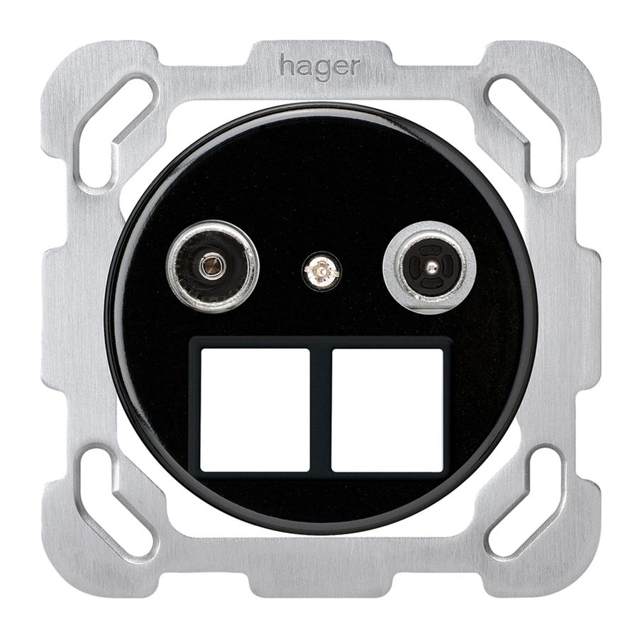 Prise multimédia ENC basico TV-R montage B 4dB 2GHz noir