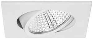 Downlight LED INS Brumberg 3W 350mA 2700K 290lm 82×82mm bianco