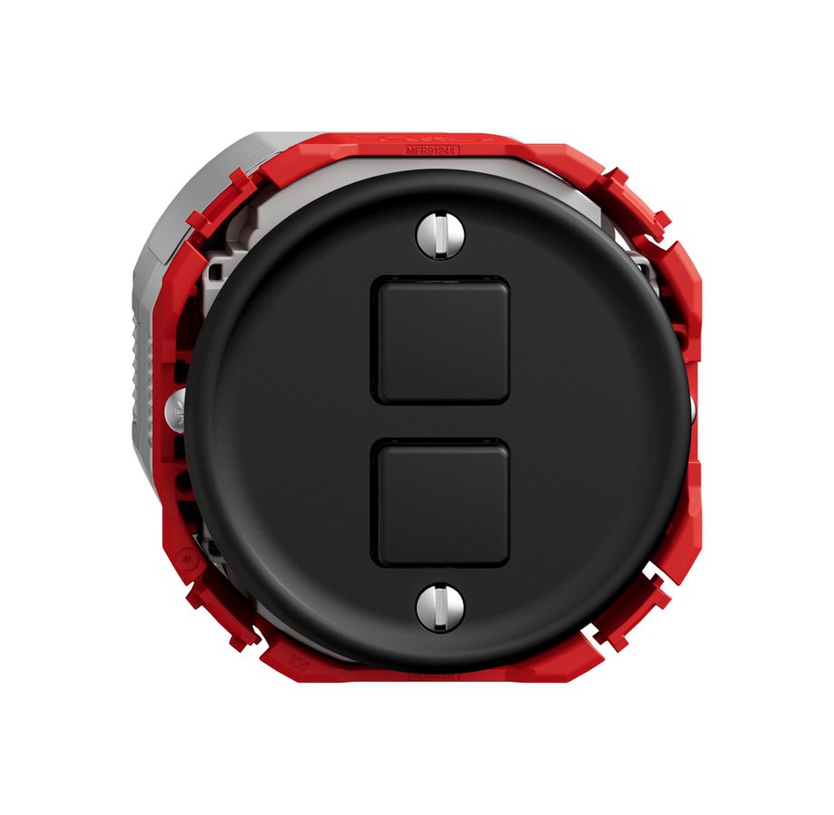 KNX-Taster RGB STANDARDdue SNAPFIX® 2×Taste m.Temperaturfüh.sz