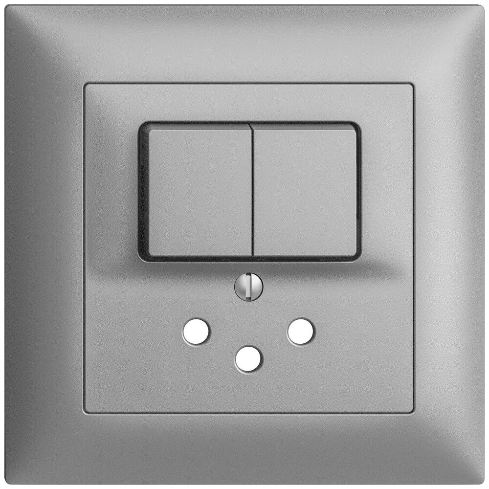 UP-Frontset EDIZIOdue silver 88×88mm T12 mit Shutter