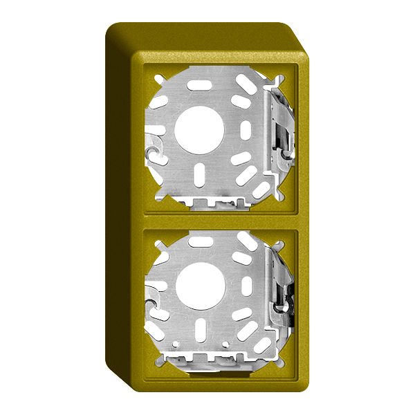 Cappa con piastra di base 54/39mm per combinazioneFX verticale/orizzontale olive