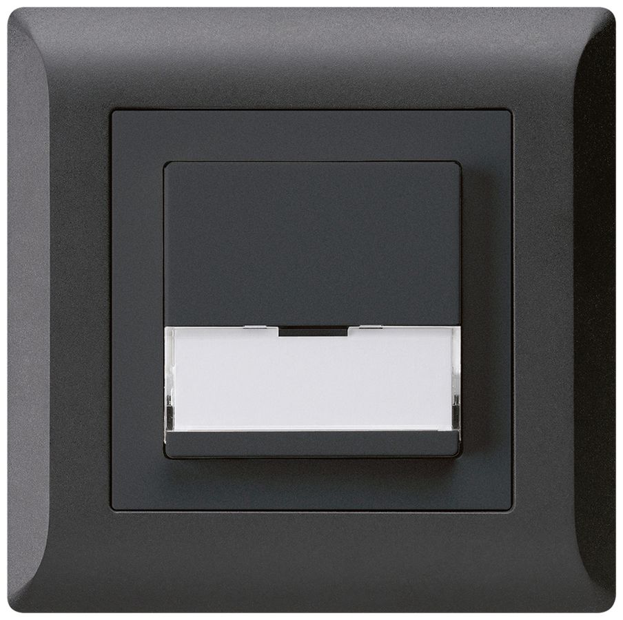 Poussoir de sonnerie ENC avec porte-étiquette A/1L kallysto.line noir