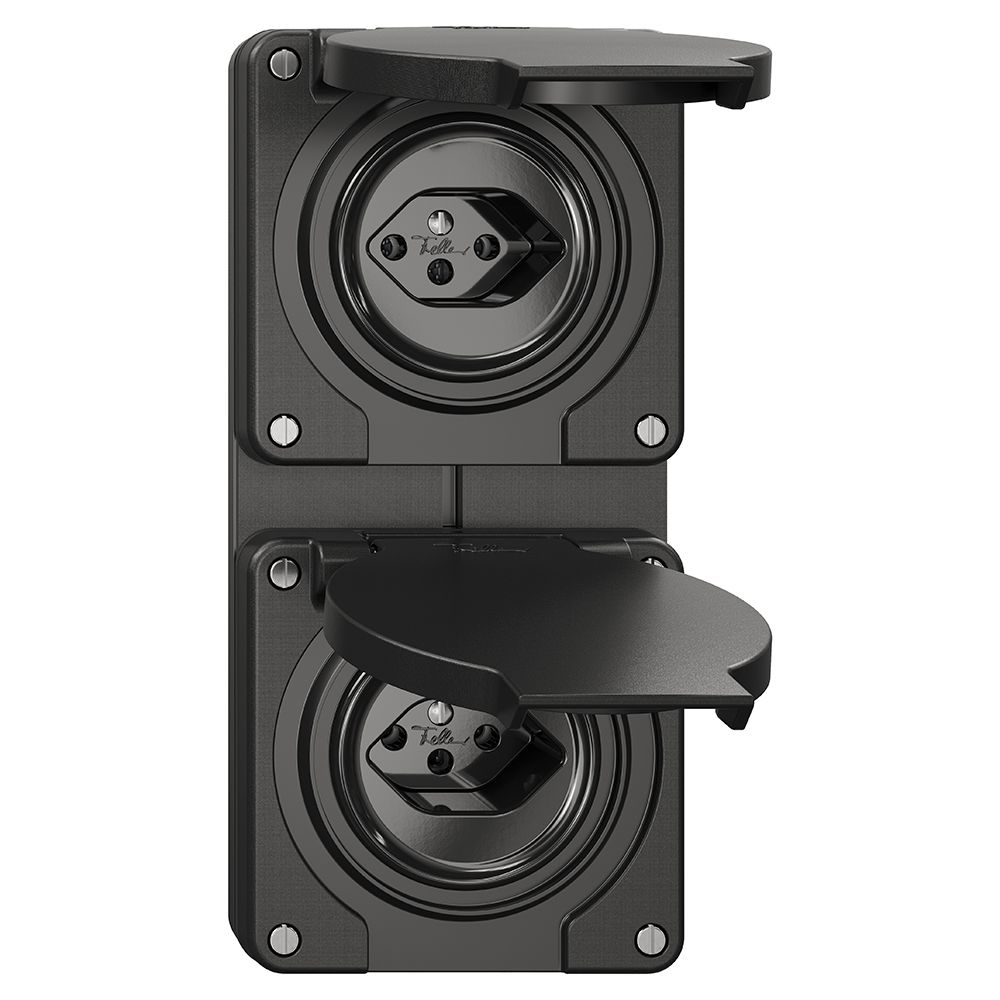 Combinazione NUP NEVO, 2×presa tipo 13, nero