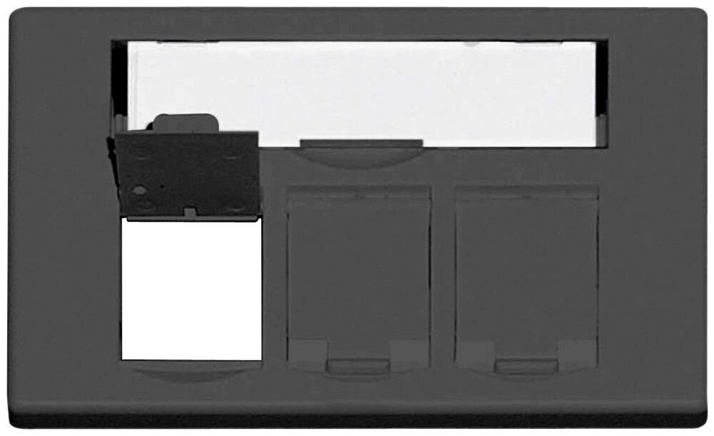 Anschlussdose Dätwyler FLF 3×ms1/8 schwarz