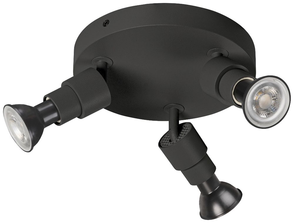 Spot SLV PURI 2.0 Basic CW GU10 3×6W DIM Ø180×71mm schwarz