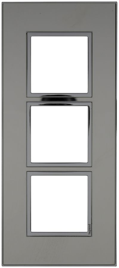Cadre de recouvrement ATO 1×3 module, stainless steel reflective