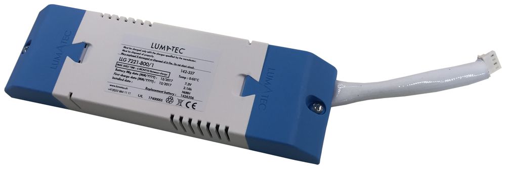 Accu d'éclairage de secours Lumatec LLG 7221, 7.2V 2.1Ah, dans boîtier CL 24