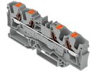 Borne de passage joignable WAGO TOPJOB S 6mm² 41A 800V Push-in 4×1 DIN35 ora